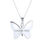 Iridescent Rainbow Abalone Shell Butterfly Pendant Necklace in Sterling Silver - Image 5