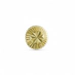 Simple Classic 10K Gold Drop Ball Earrings Round Half Dome Star Burst Studs 6MM