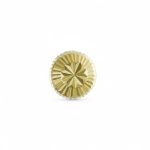 Simple Classic 10K Gold Drop Ball Earrings Round Half Dome Star Burst Studs 6MM
