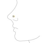 Mini 10K Gold Cartilage Ear Stud L Shape Nose Tragus Helix Piercing Jewelry 9MM - Image 3