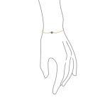 Simple Minimalist 14K Yellow Gold Amulet Tiny Blue Evil Eye Charm Bracelet 6.5-7.25" Adjustable - Image 3