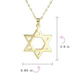 Genuine 14K Gold Pendant Necklace Star of David Amulet for Spiritual Protection - Image 4