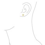 Classic Petite 14K Yellow Gold Round Button Ball Stud Earrings - Image 6