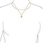 14K Gold Tiny Religious Medal Guardian Cherub Angel Pendant Necklace - Image 3