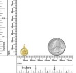 14K Gold Tiny Religious Medal Guardian Cherub Angel Pendant Necklace - Image 4