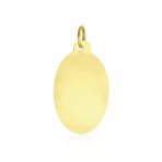 14K Gold Guardian Angel Pendant Oval Medal No Chain - Image 2