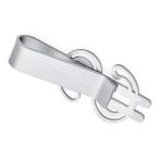 Dollar Sign Money Clip Card Holder for Men Brushed Silver Stainless Steel - Image 2