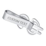 Dollar Sign Money Clip Card Holder for Men Brushed Silver Stainless Steel - Image 5