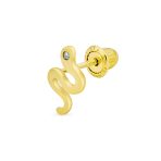 Minimalist 14K Gold Cartilage Ear Stud Earring with Safety Clutch