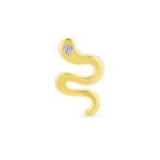 Minimalist 14K Gold Cartilage Ear Stud Earring with Safety Clutch - Image 2