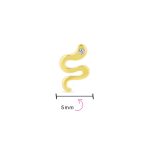 Minimalist 14K Gold Cartilage Ear Stud Earring with Safety Clutch - Image 4