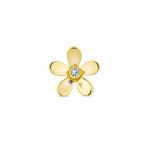 Minimalist CZ Daisy Flower Cartilage Ear Stud 14K Gold - Image 2