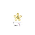 Minimalist CZ Daisy Flower Cartilage Ear Stud 14K Gold - Image 4