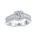 2CT Halo Square Princess Cut AAA CZ Engagement Ring Split Band Silver - Image 5