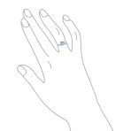 Classic CZ Princess Cut Solitaire Engagement Ring in Sterling Silver Band - Image 3