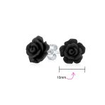 Romantic 3D Carved Flower Pink Peach Rose Stud Earrings Lightweight 10MM - Image 45