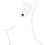 Romantic 3D Carved Flower Pink Peach Rose Stud Earrings Lightweight 10MM - Image 54
