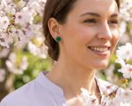 Romantic 3D Carved Flower Pink Peach Rose Stud Earrings Lightweight 10MM - Image 36