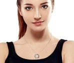 Inspirational Quote Circle Pendant Necklace Rose Gold Plated Sterling Silver - Image 6