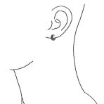 Black Pave CZ Hoop Earrings Slender Huggies Mini Hoop .925 Sterling Silver - Image 7