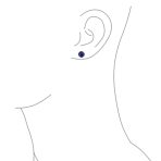 8MM Natural Gemstone Drop Ball Earrings Silver Birthstone - Image 23