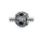 Garden Insect Filigree Butterfly Charm Bead Sterling Silver for Bracelets - Image 2