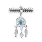 Native American Dream Catcher Feather Dangle Charm Bead Silver For Bracelet - Image 2