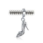 Fashionista Crystal High Heel Stiletto Dangle Charm Bead for European Bracelet - Image 2