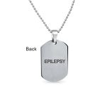 Medical ID Dog Tag Stainless Pendant Necklace 20 Inch - Image 36