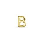 ABC Tiny 14K Gold Alphabet B Letter Initial 1 Stud Earring Piercing Screw-Back - Image 25