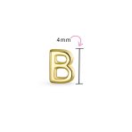 ABC Tiny 14K Gold Alphabet B Letter Initial 1 Stud Earring Piercing Screw-Back - Image 71