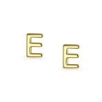 ABC Tiny 14K Gold Block Alphabet Letter B Initial Stud Earrings Screw-Back - Image 21