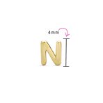 ABC Tiny 14K Gold Alphabet B Letter Initial 1 Stud Earring Piercing Screw-Back - Image 87