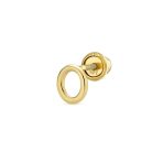 ABC Tiny 14K Gold Alphabet B Letter Initial 1 Stud Earring Piercing Screw-Back - Image 19