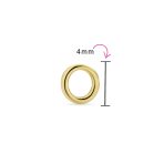 ABC Tiny 14K Gold Alphabet B Letter Initial 1 Stud Earring Piercing Screw-Back - Image 88