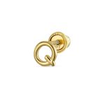 ABC Tiny 14K Gold Alphabet B Letter Initial 1 Stud Earring Piercing Screw-Back - Image 20