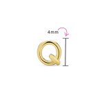 ABC Tiny 14K Gold Alphabet B Letter Initial 1 Stud Earring Piercing Screw-Back - Image 89