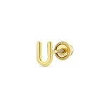 ABC Tiny 14K Gold Alphabet B Letter Initial 1 Stud Earring Piercing Screw-Back - Image 21