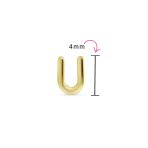 ABC Tiny 14K Gold Alphabet B Letter Initial 1 Stud Earring Piercing Screw-Back - Image 90