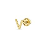 ABC Tiny 14K Gold Alphabet B Letter Initial 1 Stud Earring Piercing Screw-Back - Image 22