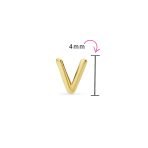 ABC Tiny 14K Gold Block Alphabet Letter B Initial Stud Earrings Screw-Back - Image 68