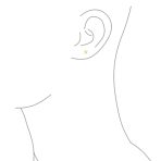 ABC Tiny 14K Gold Alphabet B Letter Initial 1 Stud Earring Piercing Screw-Back - Image 69