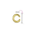 ABC Tiny 14K Gold Alphabet B Letter Initial 1 Stud Earring Piercing Screw-Back - Image 72