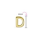 ABC Tiny 14K Gold Alphabet B Letter Initial 1 Stud Earring Piercing Screw-Back - Image 73