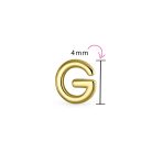 ABC Tiny 14K Gold Alphabet B Letter Initial 1 Stud Earring Piercing Screw-Back - Image 75