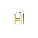 ABC Tiny 14K Gold Alphabet B Letter Initial 1 Stud Earring Piercing Screw-Back - Image 76