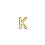 ABC Tiny 14K Gold Alphabet B Letter Initial 1 Stud Earring Piercing Screw-Back - Image 32