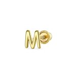 ABC Tiny 14K Gold Alphabet B Letter Initial 1 Stud Earring Piercing Screw-Back - Image 11
