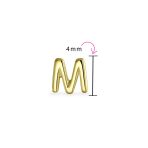 ABC Tiny 14K Gold Alphabet B Letter Initial 1 Stud Earring Piercing Screw-Back - Image 80