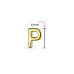 ABC Tiny 14K Gold Alphabet B Letter Initial 1 Stud Earring Piercing Screw-Back - Image 81